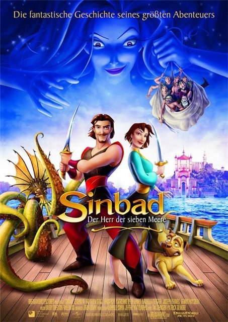 Кроме трейлера фильма Кот в сапогах, есть описание Синдбад: Легенда семи морей.
